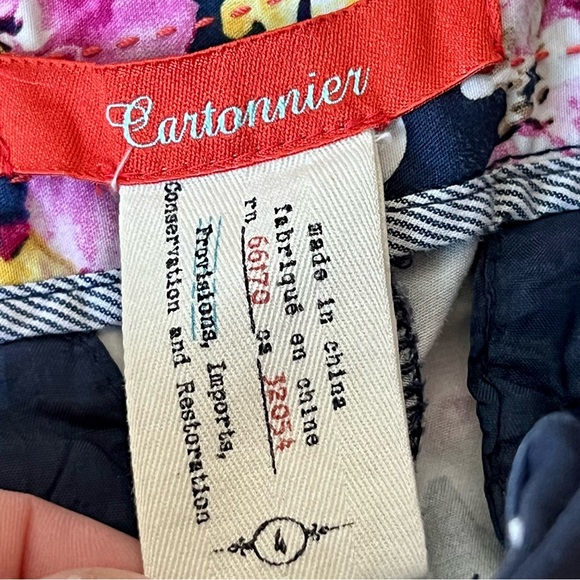 ANTHROPOLOGIE CARTONNIER Miniflora Charlie Ankle Trouser Pants—SZ. 4 - Picture 7 of 14